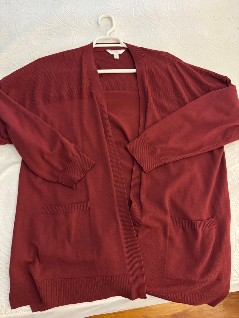 Time and Tru Men's Cardigan in Deep Red